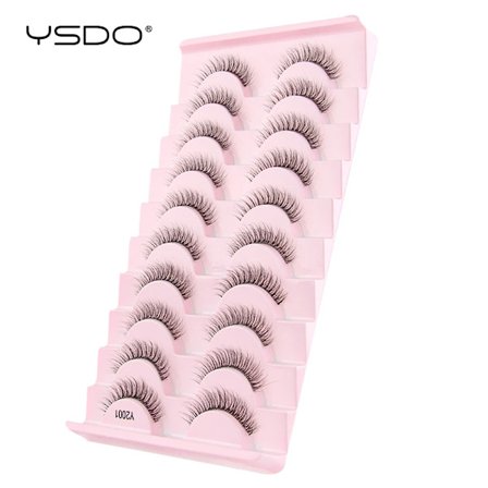 Lashes 3/10 Par Half Lashes Katt Öga Naturliga Långa Snor 3D Mink Ögonfransar Full Remsa Lashes Makeup Förlängning Verktyg