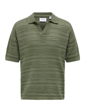 ONLY & SONS | Onsgrayson Ds 5 Chochet Polo Knit Noos | L