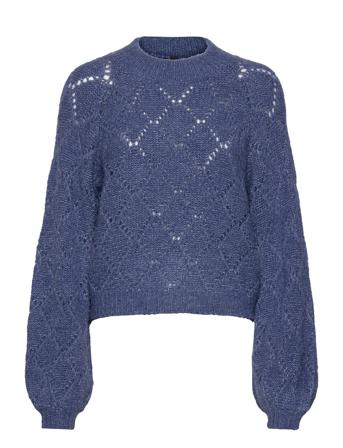 Yaswarsaw Ls Knit Pullover - Ca Blue YAS