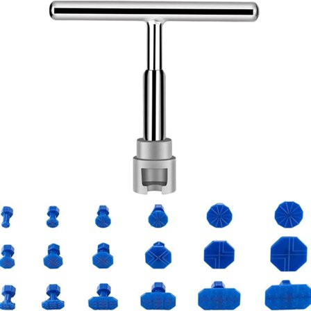 Bilbulkfjerner, lakkeringsfritt bulkreparasjonsverktøy Bilkarosseribulkfjerningssett med T-glidehammer og 18 bilbulkfjernere for bil, glass, skjerm