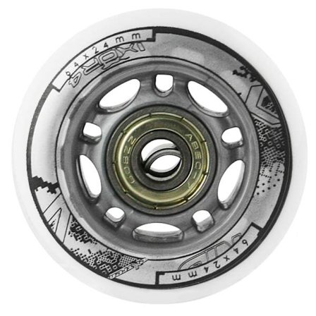 Hvid PU 64x24 82A Hjul & ABEC-7 lejesæt