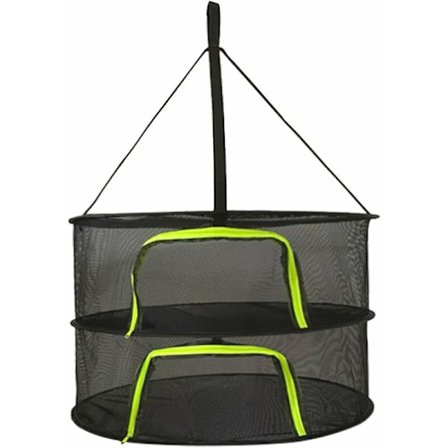 Urte tørrestativ, 2 lag, hængende tørrenet med lynlås, sammenklappelig og