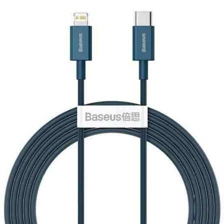 Baseus Superior Fast Charge USB-C till Lightning Kabel, 20W, 2m - Blå