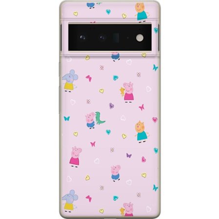 Yhteensopiva Puhelinkuori Google Pixel 6 Pro Äiti Porsas vauvan rakastava Peppa Pig -kuvitus pehmeissä väreissä lapsiaiheisiin