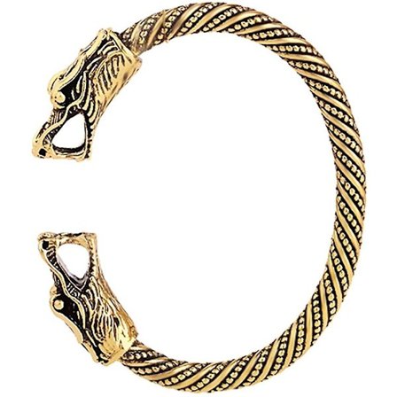 Norse Dubbel Dragon Head Twisted Armband Bangles Justerbar Herrsmycken
