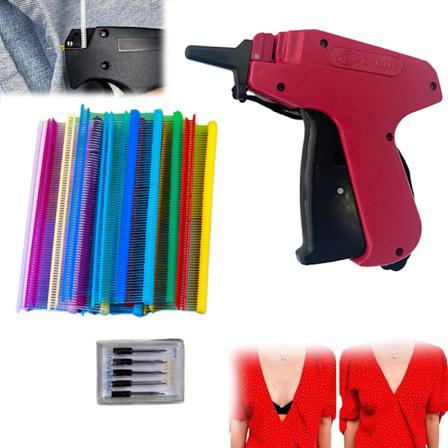Raskt klærfikser, mikrosømpistol, mini sømmerking hemmingspistol for klær Red Black