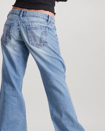 Gina Tricot Young 14+ 14+ for real low loose jeans Blå Jeans Pige - Kids Brand Store