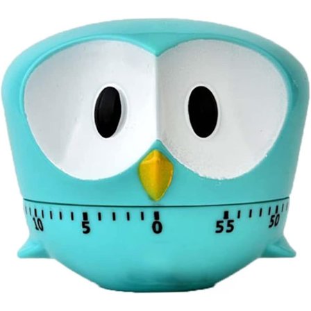 Pöllön muotoinen ajastin, 60 minuutin mekaaninen keittiöajastin ruoanlaittoon,