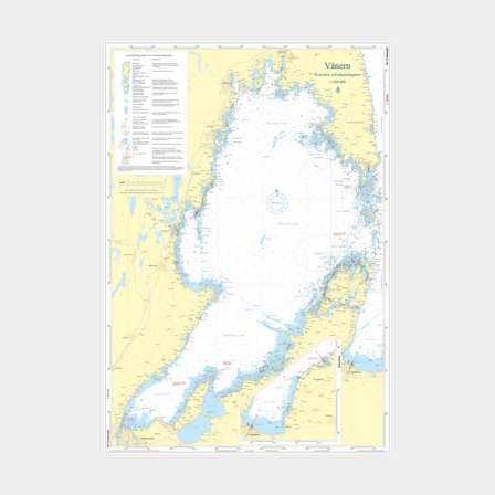 Carta de navegación Hydrographica HG13 Vänern, 62 x 89 cm plegada a A4