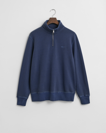 GANT Herren Sunfaded Sweatshirt mit Reißverschlusskragen (XXXL) Blau