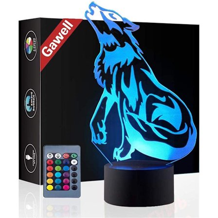 3D Illusion Födelsedagspresent Lampa, 16 Färger Ändrar Touch S