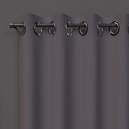 (Antracit) Øje-gardin 135x180 cm BLACKOUT antracit, af Soleil d'ocre