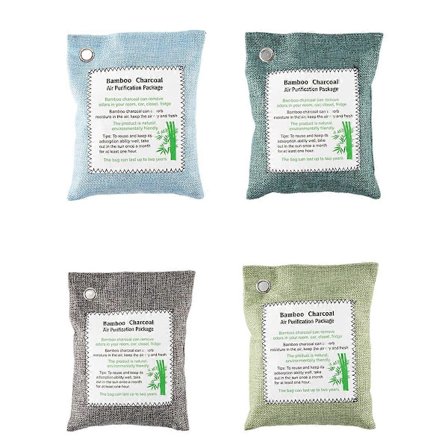 4 stk. Bambuskulsposer Lugtabsorberende Bil Hjem Fjern Som vist