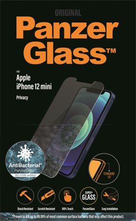 Panzer Privacy iPhone 12 Mini | Standard Fit Screen Protector PanzerGlass - High quality tempered glass screen protector