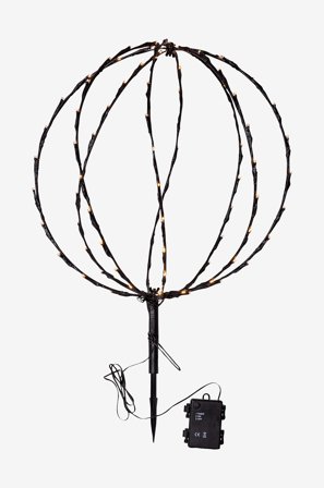 Star Trading - Ulkokoriste Sphere 54 cm - Musta - Koristevalaisimet - - Homeroom