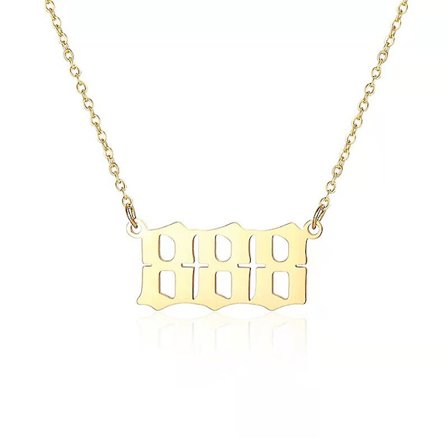 Englenummer Halskæde Guld Rustfrit Stål Numerologi Smykker