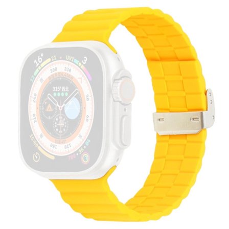 Apple Watch Series 9 45mm / Ultra 2 silikonarmband - Gul