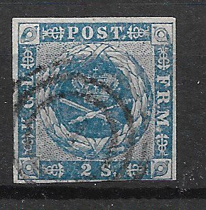 Danmark 1854 - AFA 3 - Stemplet