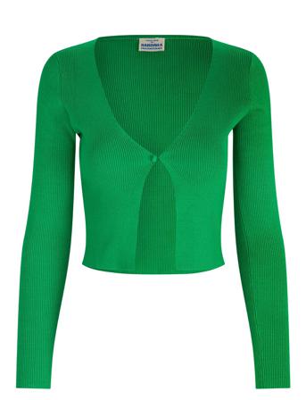 Top Crop Tops Long-sleeved Crop Tops Grön Barbara Kristoffersen By Rosemunde
