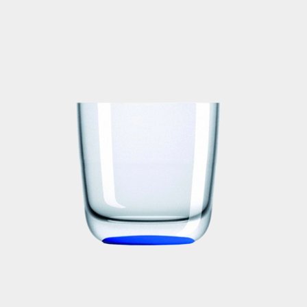 Copo de plástico Palm Verre Whisky Bleu Marine, antiderrapante, transparente/azul, 28 cl