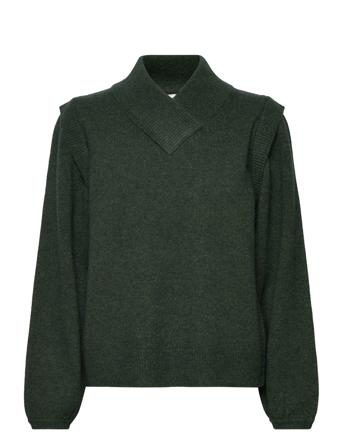 Sinna Detail Knit Top Green NORR