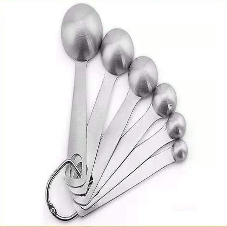 2 set med 12-delade måttskedar i rostfritt stål, måttskedar i rostfritt stål, mångsidiga måttskedar i rostfritt stål för kryddor