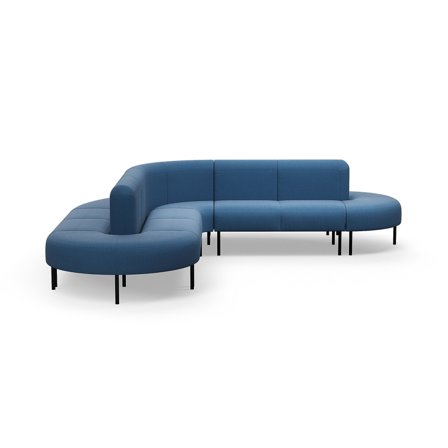 Sofa VARIETY, L-förmig, Stoff Pod CS, blau