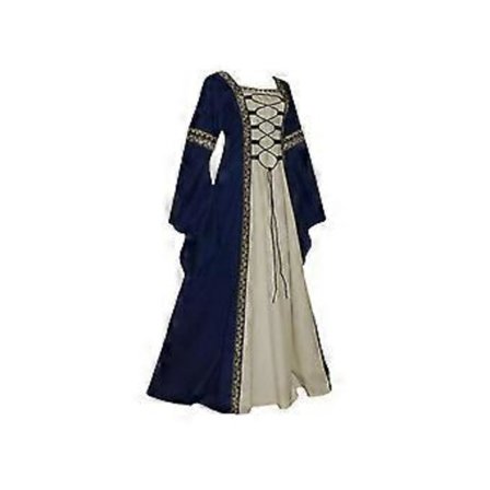Middelalder Retro Hoff Prinsesse Cosplay Kostyme Lang Kjole Elegant Heks for Kvinner