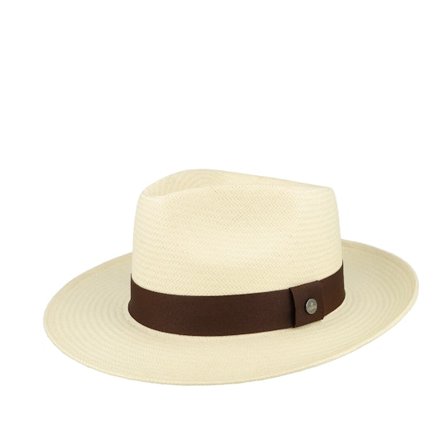 Lierys - Beige straw Hoed - Fedora Toyo Bleached Straw Hat @ Hatstore