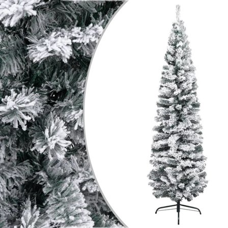 VidaXl Smal Plastgran Med Snö Grön 180 Cm Pvc - Litenleker