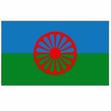 90x150cm Rom-sigøynerflagg for det romani-folket Polyester 60x90cm Tilpasset flagg til dekorasjon (FMY)