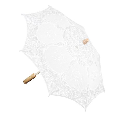 Pitsi-häävarjo valokuvaukseen - valkoinen, suuri koko