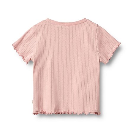 WHEAT Rib T-Shirt Short Sleeve Irene Rose Sprinkle Str 122/7 år, Tøj & Bolig, Børnetøj, Børneundertrøjer