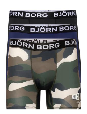 Performance Boxer 3P Boksershorts Multi/mønstret Björn Borg