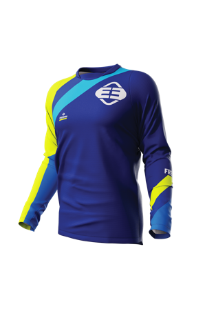 Maglia Cross Bambino Freegun Devo Rainbow Blu 6/7