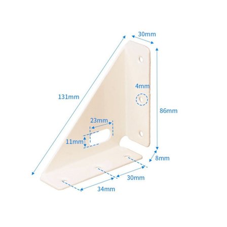 Rettvinklet hjørne Hjørnebraketter FARGE 5 FARGE 5