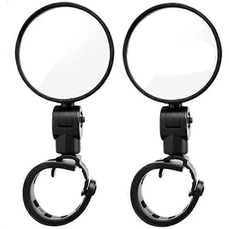 Motorsykkel Speil Bakspeil Motorsykkel Sykkel Speil, Styremontering, 180 Graders Rotasjon, Justerbar Bred Vinkel