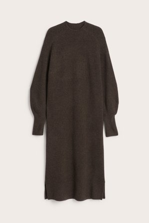 Kappahl | Sukienka z dzianiny | Ciemnobrązowy