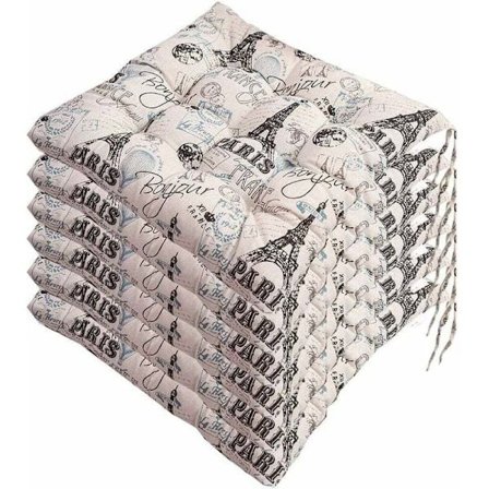 6-pack 40x40cm Stolsdynor, Dekorativa Trädgårdsdynor, Polyestertyg, Kompatibla med Olika Stolar