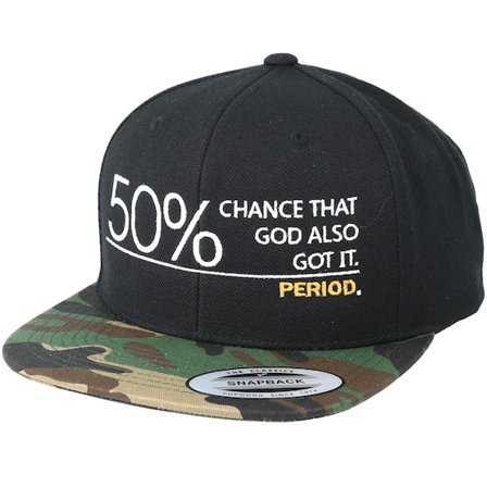 Period - Black - snapback - Cap - 50% Chance Black/Camo Snapback - Hatstore