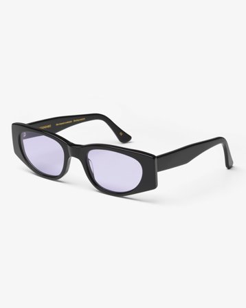 Sunglass 08 - Deep Black Solid - Lavender - One Size