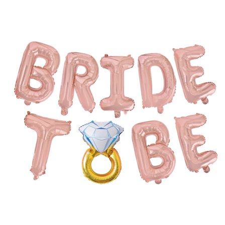 Folieballong "BRIDE TO BE" med ring