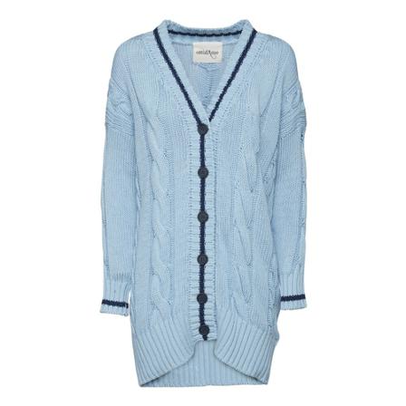 Ottod'Ame, Cardigan over celestial braids Blauw, Dames, Maat:M