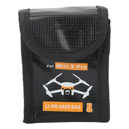 Batterisäkerhetsskyddspåse, värmebeständig litiumbatterier, flamskyddsmedel, förvaringsväska för Mini 3 Pro för 1 batteri
