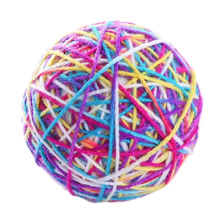 Kattelekeball Interaktive Katteleker Bitebestandig med bjelle rangleball Katte Fuzzy Balls for Kitten Kanin Valp Små dyr (LGL)