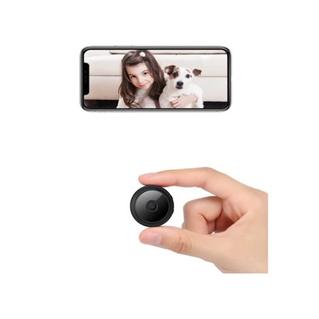 Mini Wi-Fi Kamera Trådlös Nanny Kamera HD 1080P Hem Säkerhetskamera Svart YEMAESRE