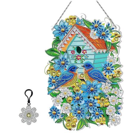 Julekrans DIY Diamantmalt krans med glødende lys