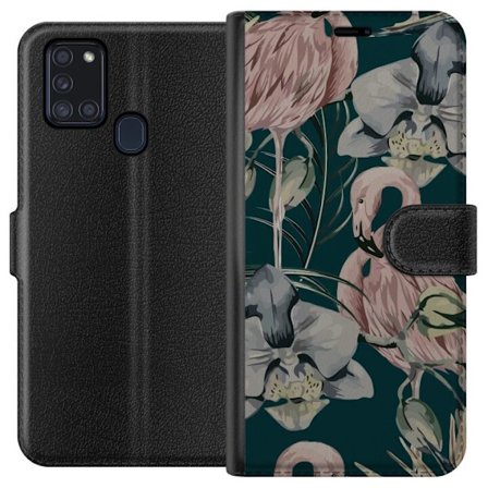 Kompatibelt Plånboksfodral till Samsung Samsung Galaxy A21s Flamingo