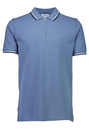 Lindbergh Polo shirt w. zip neck Överdelar Herr Blå S