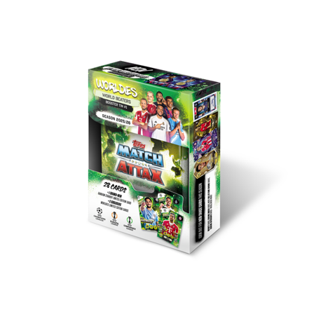Topps - Svart Trading Cards - Match Attax Champions League 25/26 Booster Mini Tin Random Color (28 Cards + 1 Starboy Limited Edition + 3 Worldies 